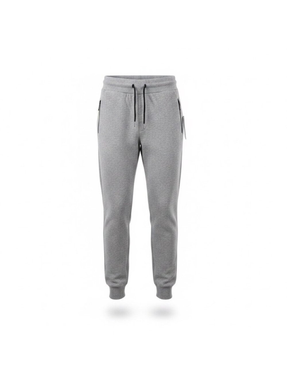 Pure Champ Mens Gray Jogger Pants With Zipper Pockets & Drawstring Size M